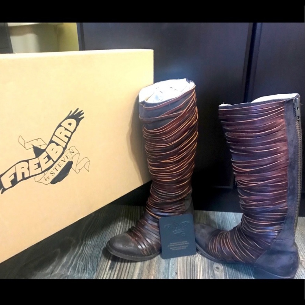 Freebird tall brown boots
